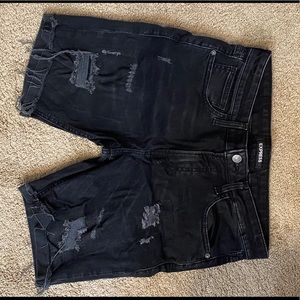 Men’s Black Slim Jean Shorts - Express